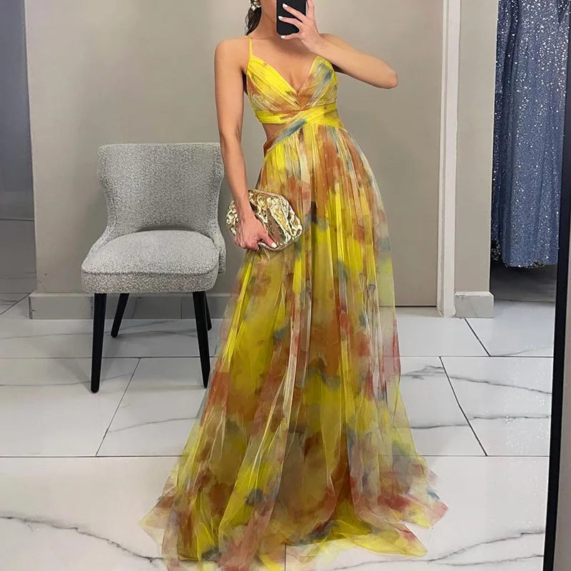 Amalya – Bohemian Floral Maxi Dress