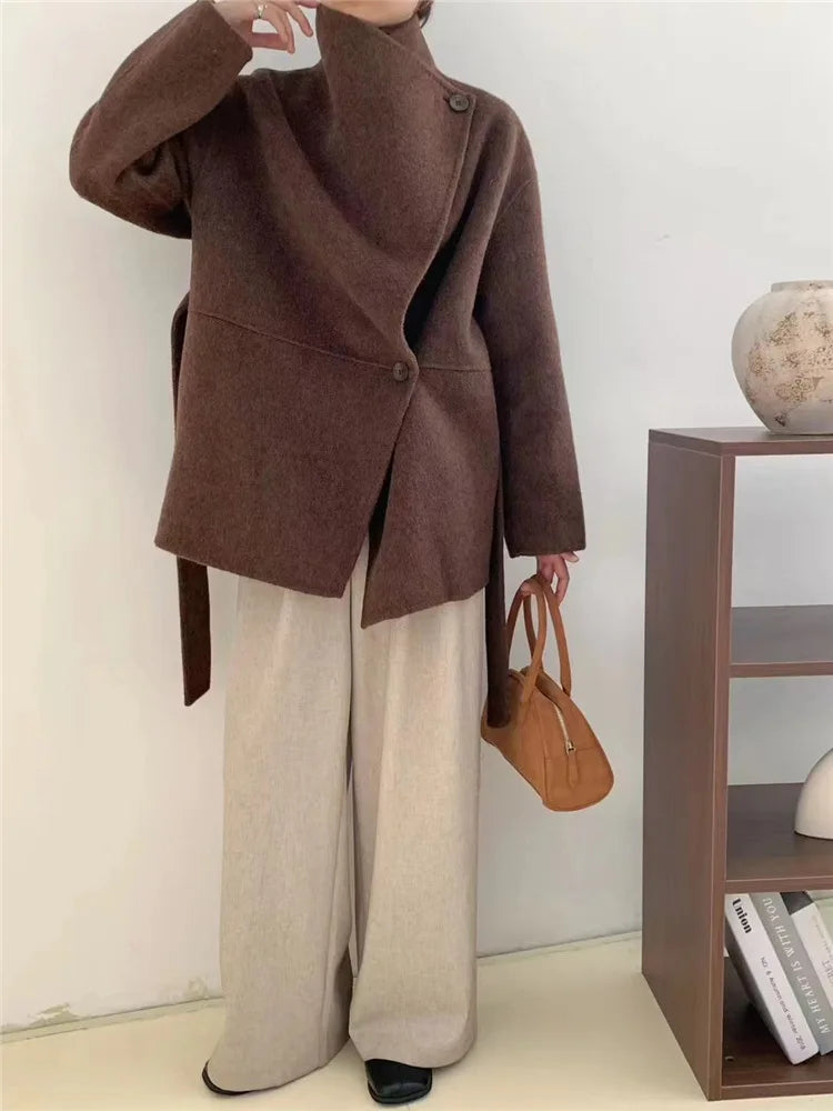 Velmira – Luxury silk, wool and cashmere coat