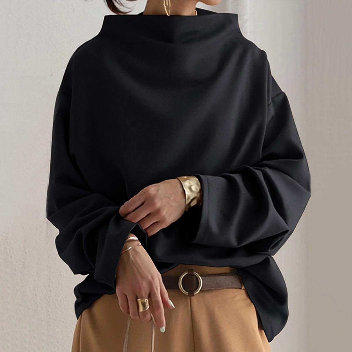 Elizabeth | Soft Knit High Neck Top
