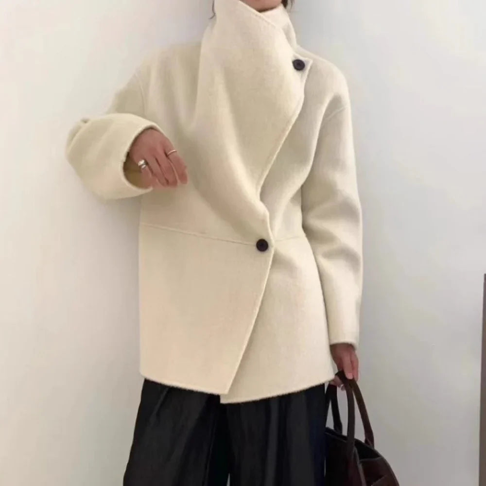 Velmira – Luxury silk, wool and cashmere coat
