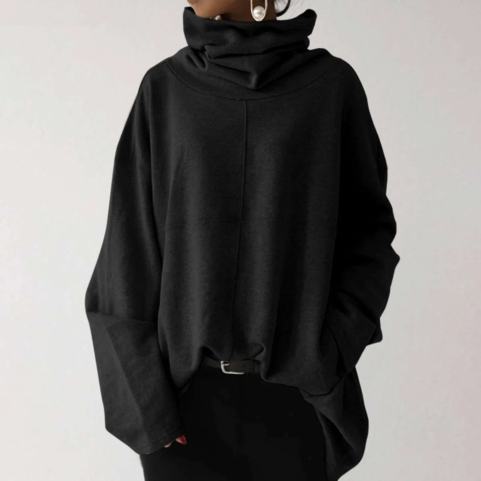 Anna | High-Neck Long-Sleeve Hoodie
