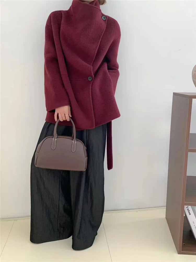 Velmira – Luxury silk, wool and cashmere coat