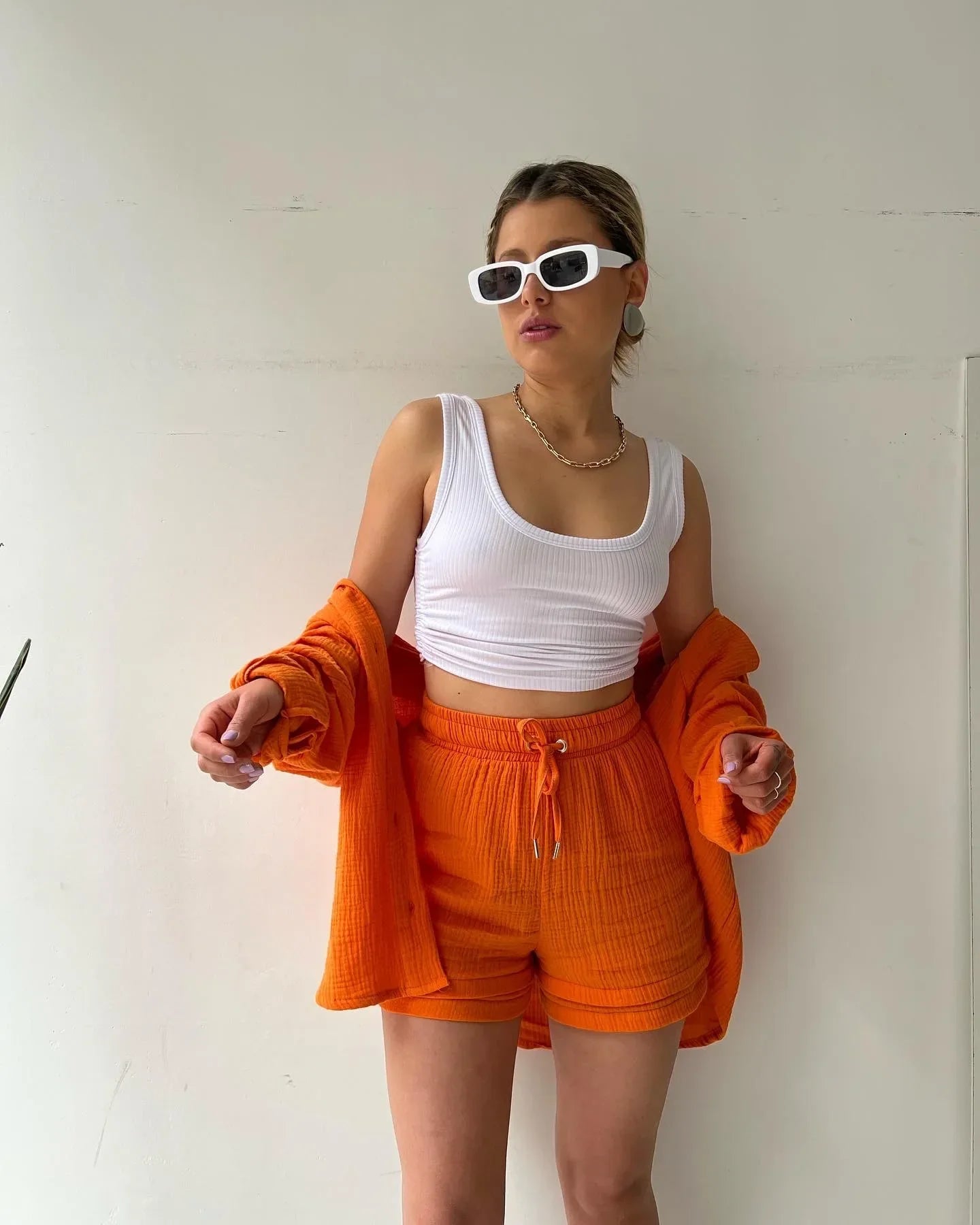 Léandra – 2-piece flowing set in cotton gauze