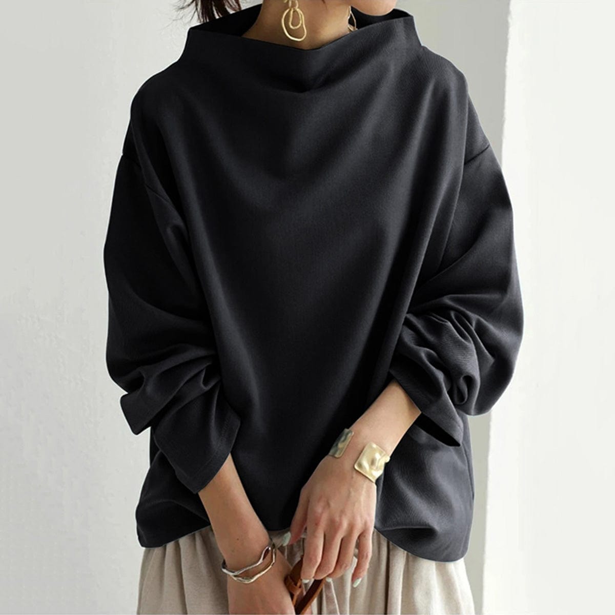 Elizabeth | Soft Knit High Neck Top