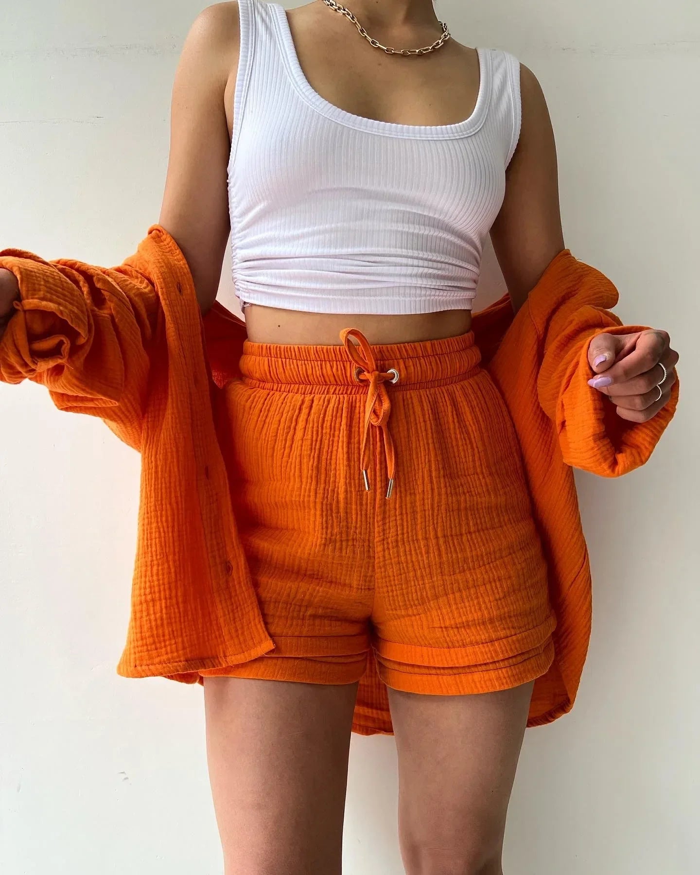 Léandra – 2-piece flowing set in cotton gauze