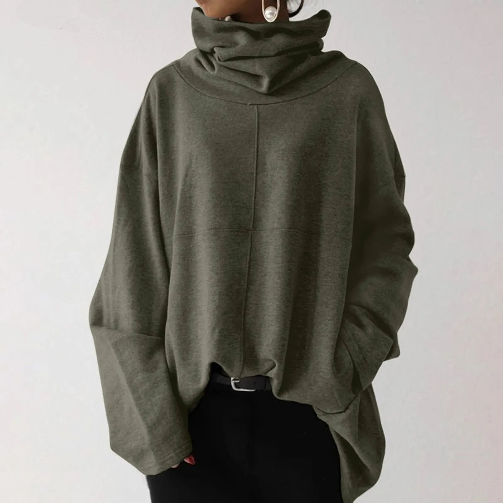Anna | High-Neck Long-Sleeve Hoodie