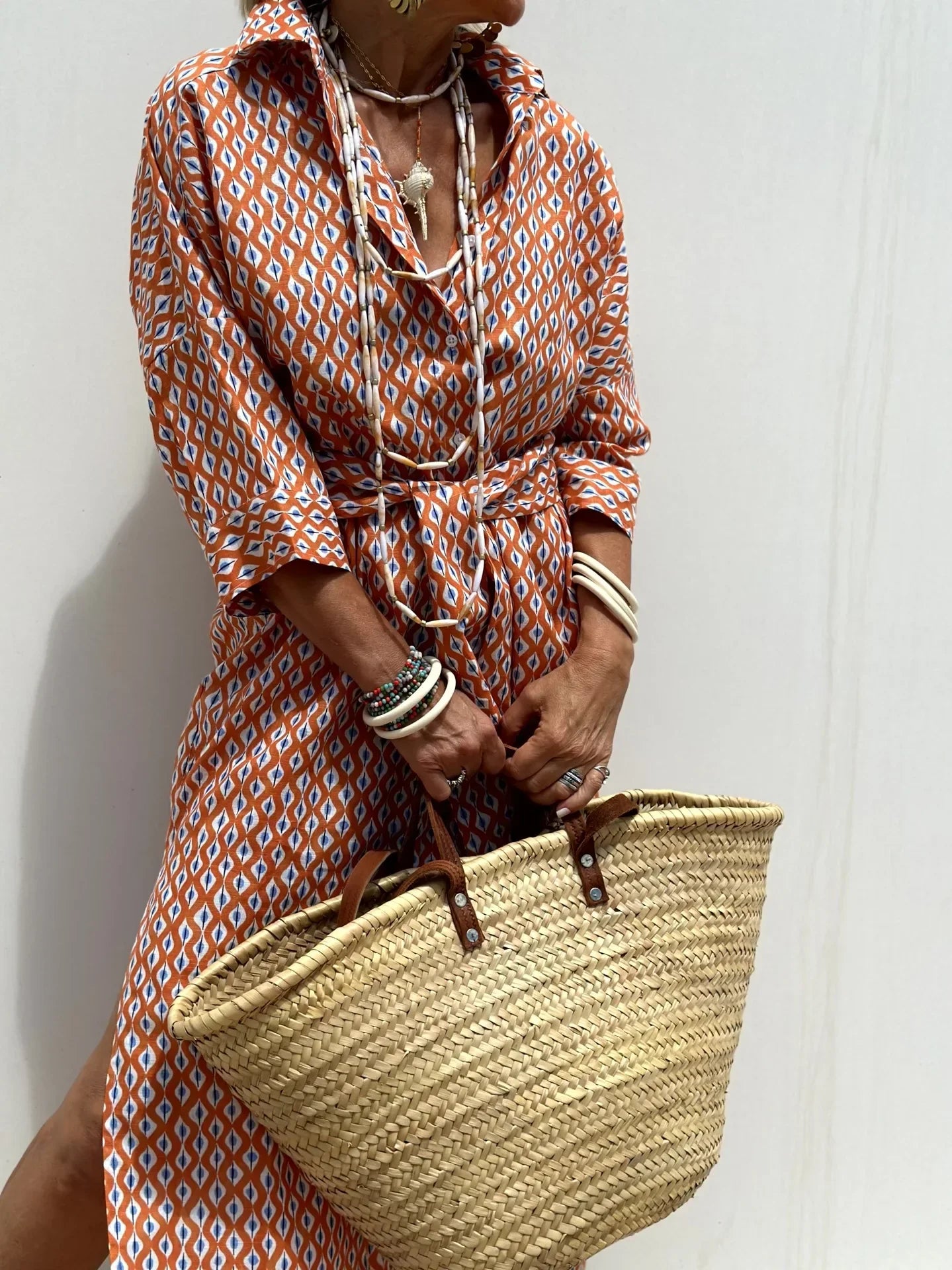 Célestine – Pure Elegance Striped Shirt Dress