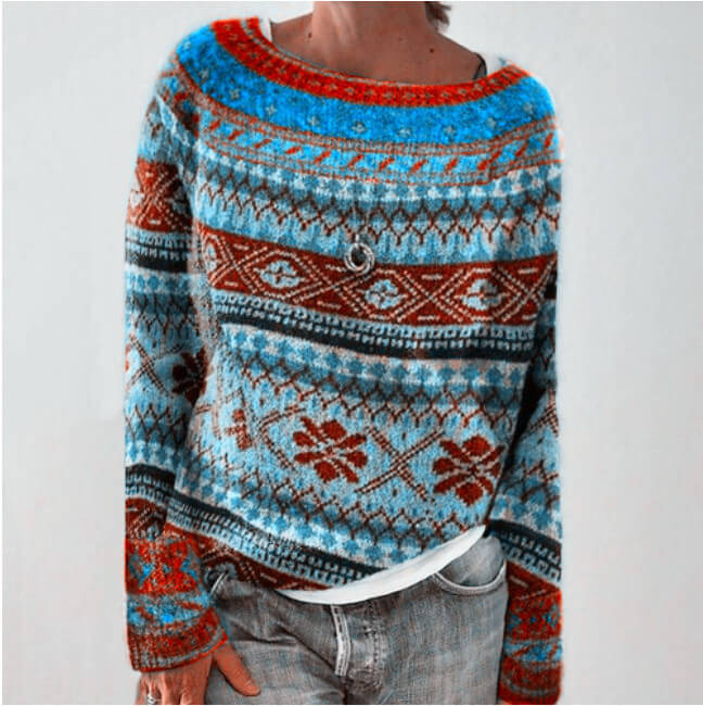 Soley - Multicolored Crew Neck Sweater