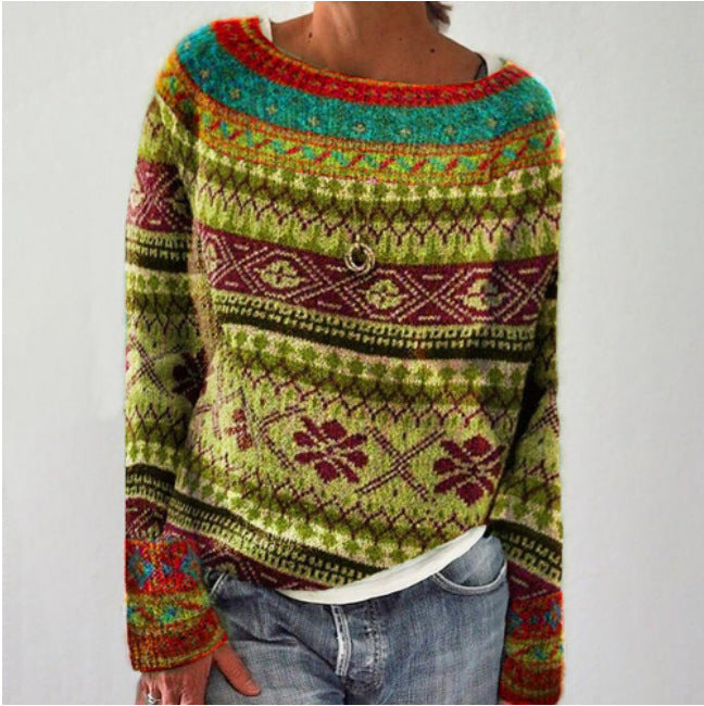 Soley - Multicolored Crew Neck Sweater