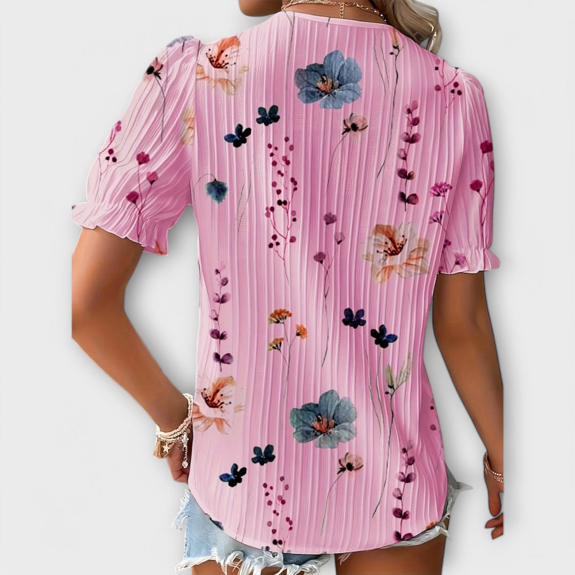 Celvyna | Modern V-Neck Blouse