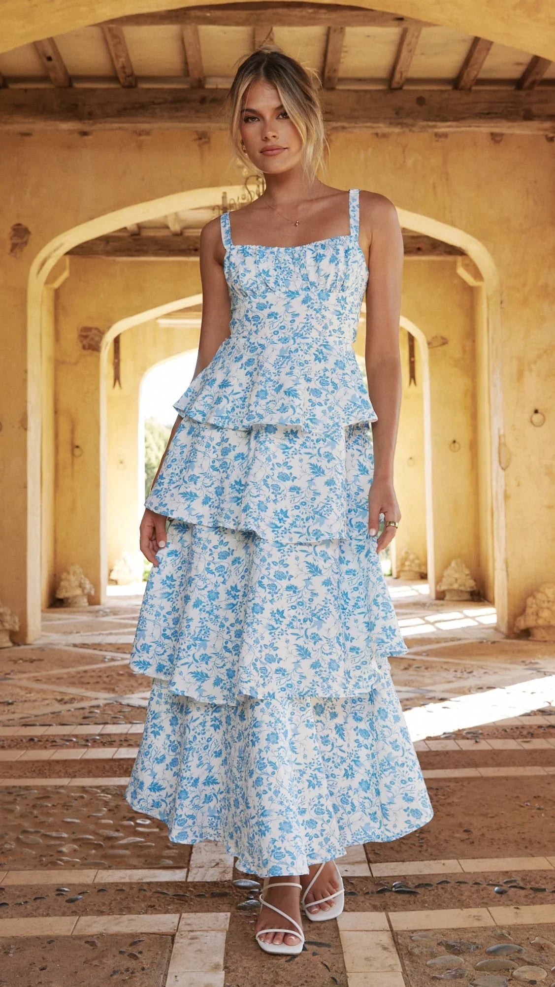 Élina – Romantic Floral Long Dress