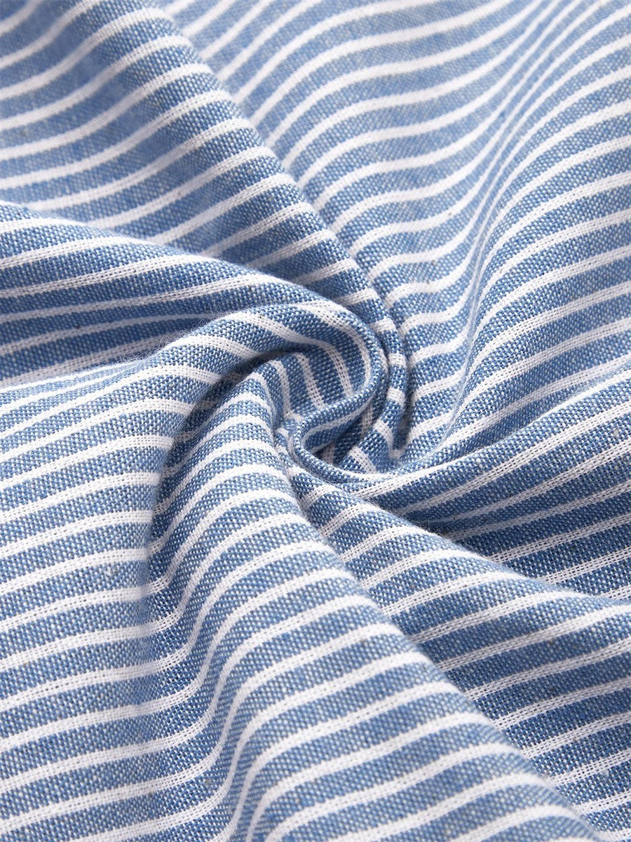 Éloane – Striped Cotton Midi Dress