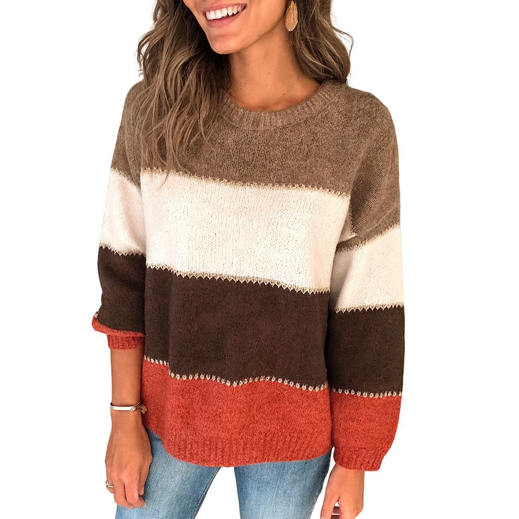 Annabelle – Comfortable & Elegant Striped Knit Sweater