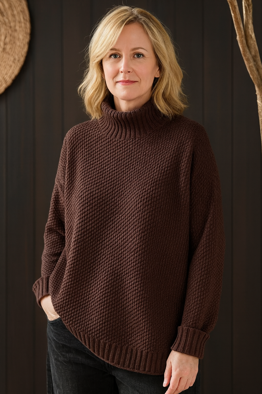 Anita – Soft & Elegant Waffle Knit Sweater