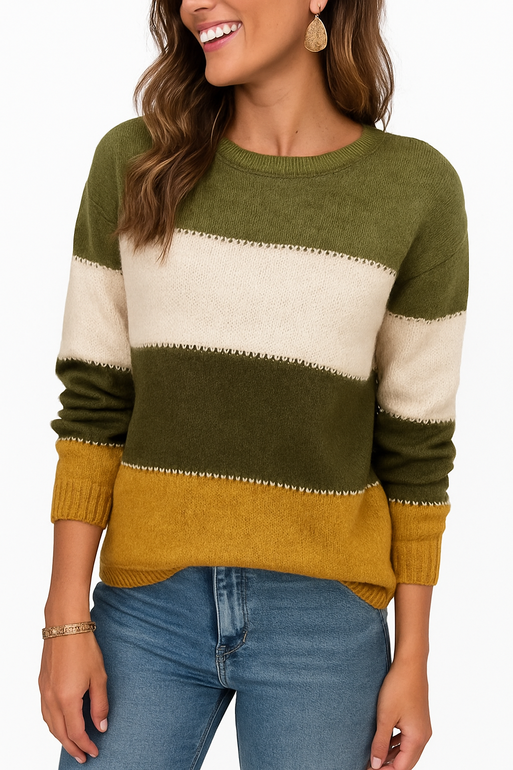 Annabelle – Comfortable & Elegant Striped Knit Sweater