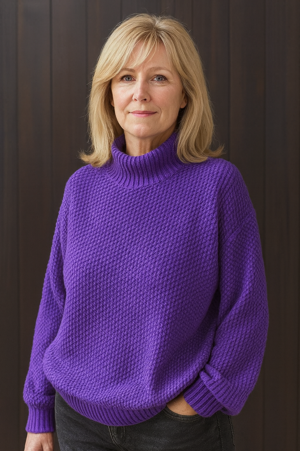 Anita – Soft & Elegant Waffle Knit Sweater