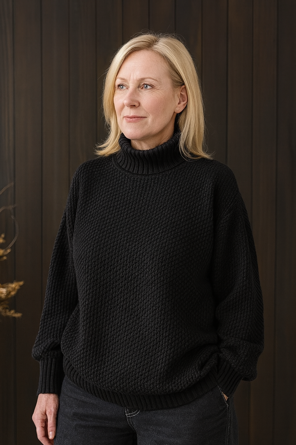 Anita – Soft & Elegant Waffle Knit Sweater