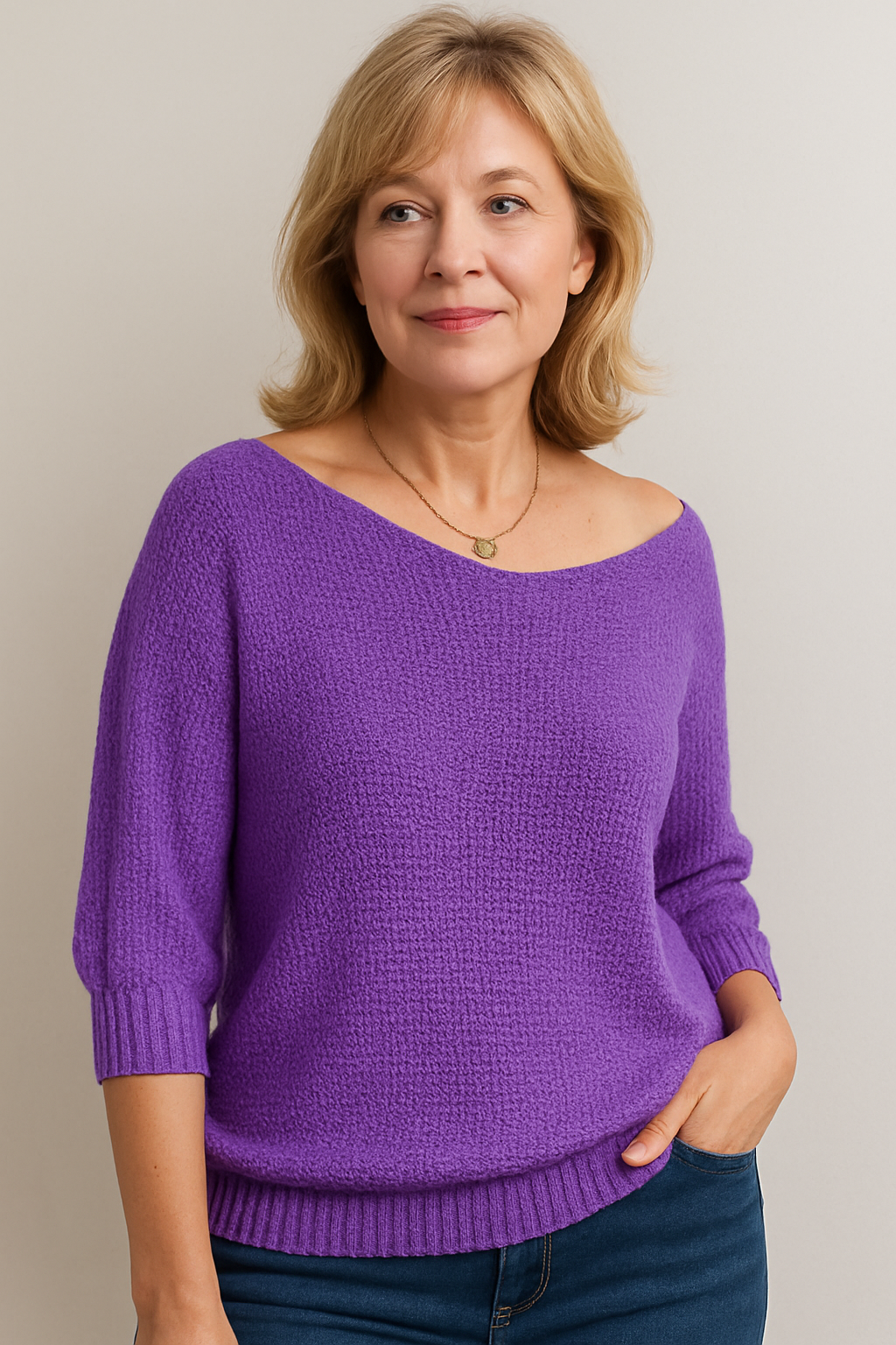 Rebecca - Elegant sweater made of quality knitted yarn
