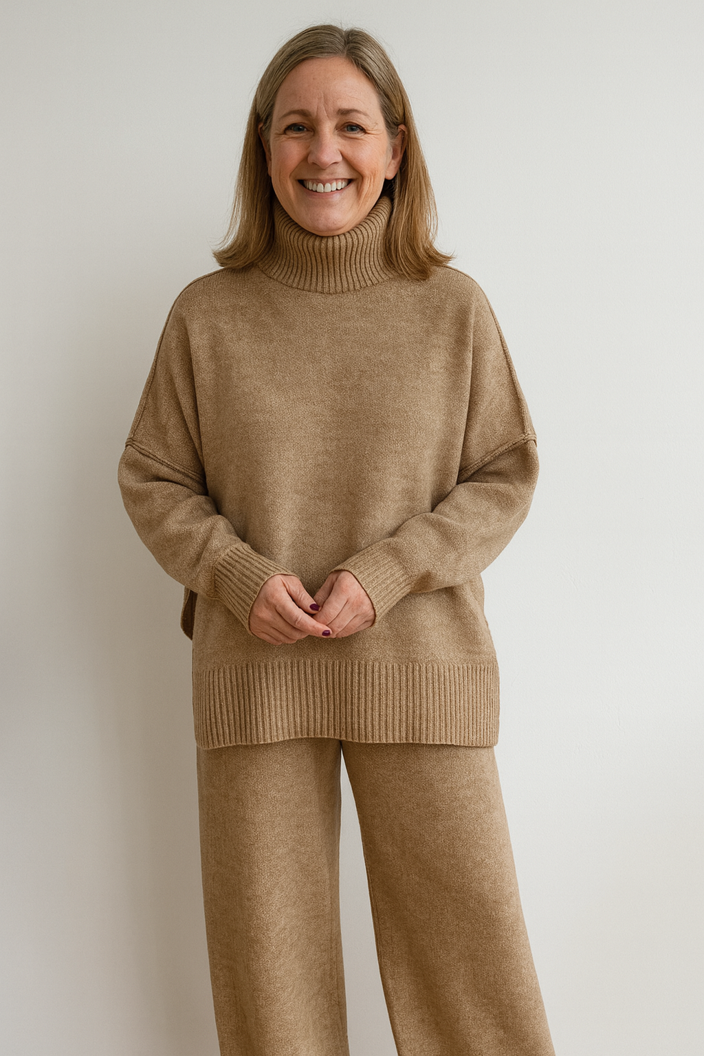 Stella - Loose and Comfortable Knitted Pants Set