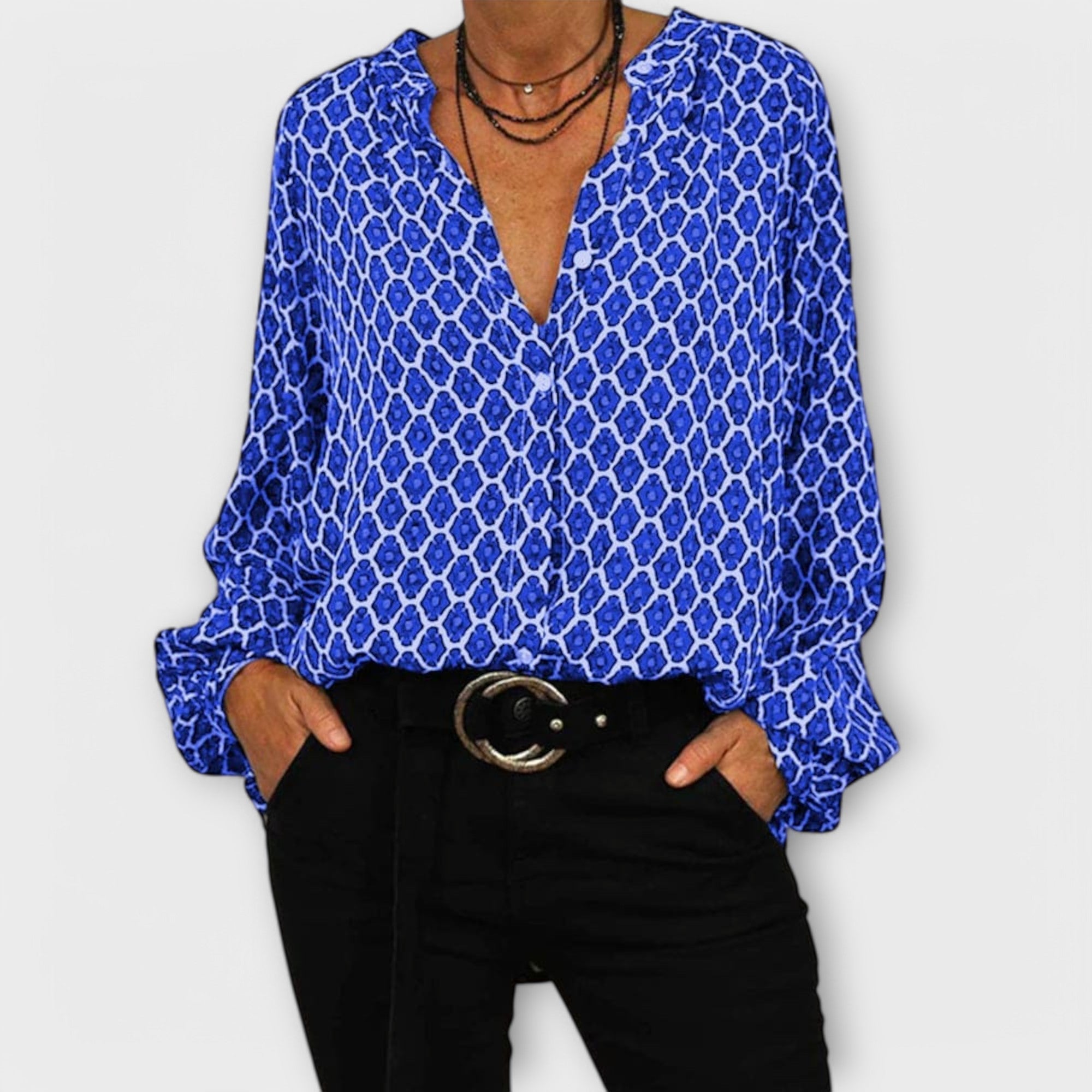 Marenca | Elegant V-Neck Blouse